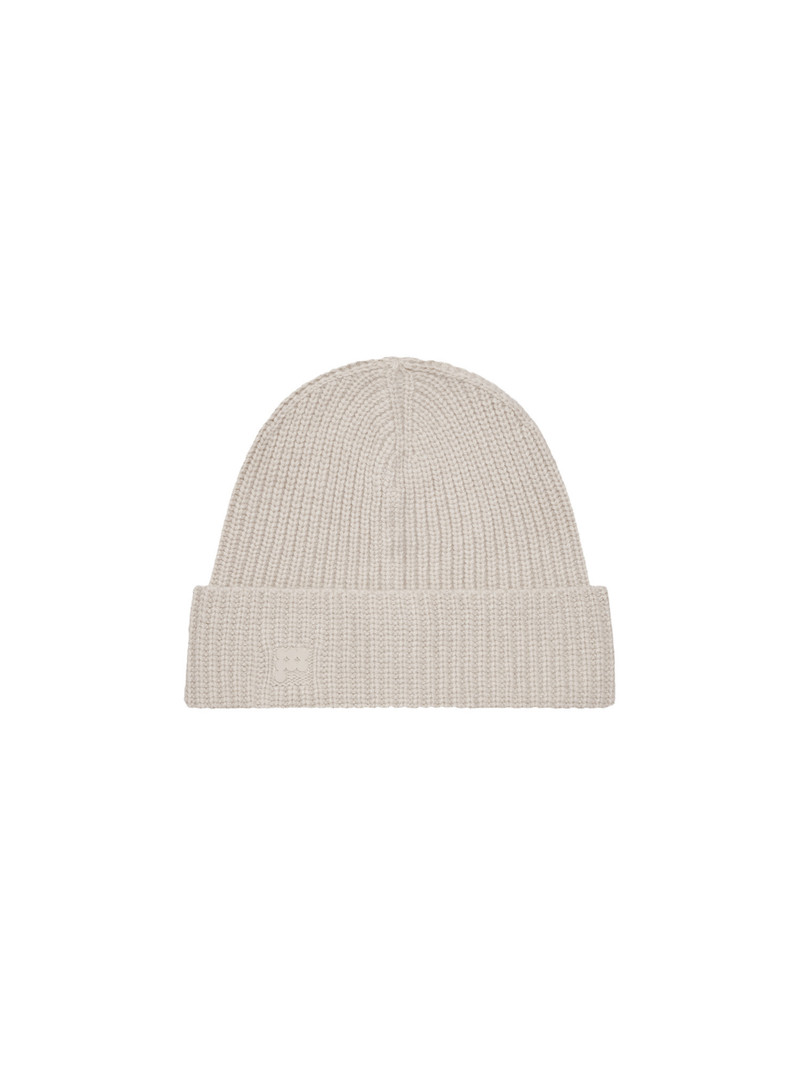 Recycled Cashmere Hat - Oatmeal 1