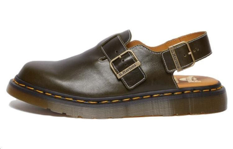Dr.Martens Jorge Made in England Classic Leather Slingback Mules 'Dark Green' 30939275 - 2