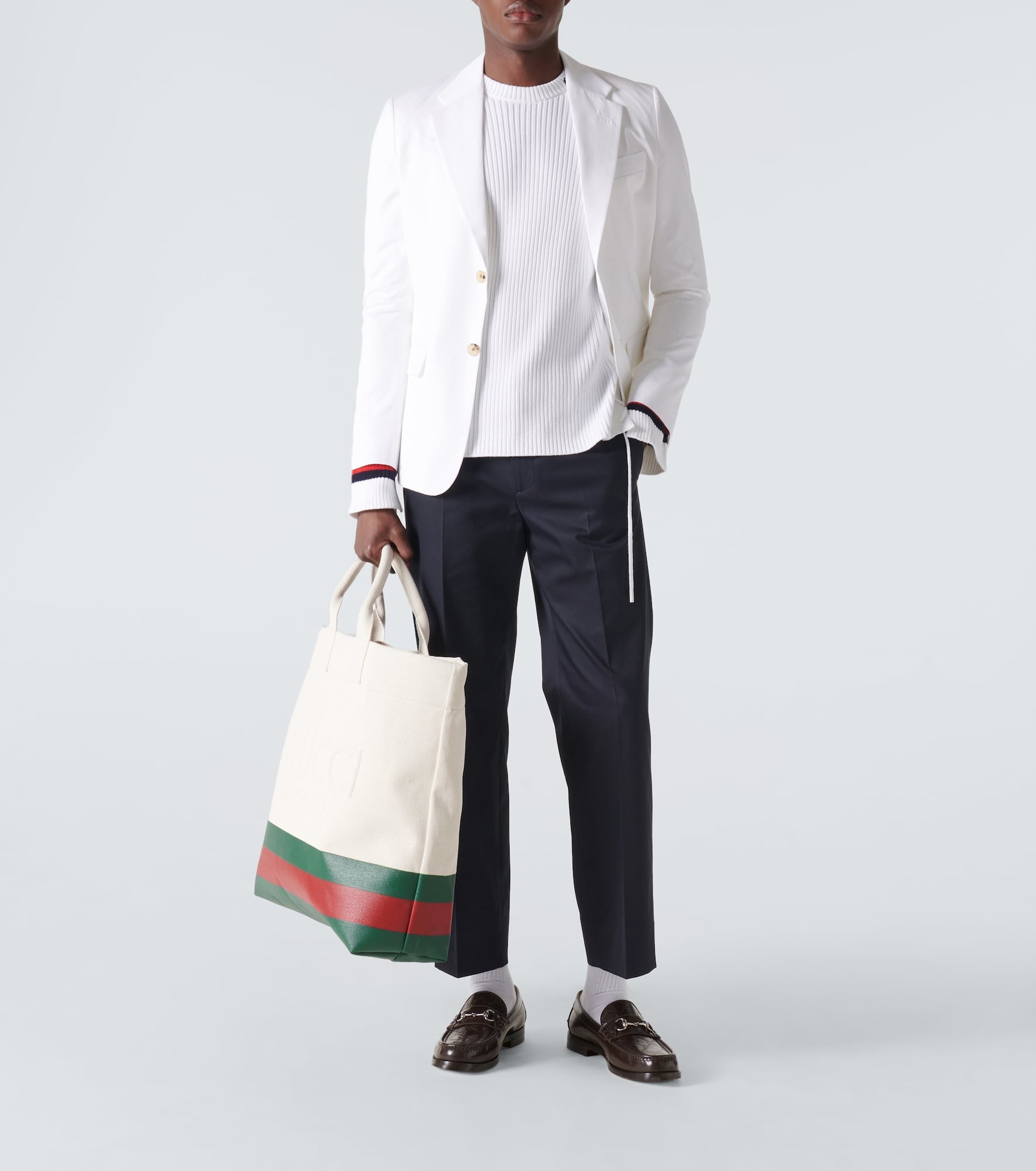 Cotton twill straight pants - 2