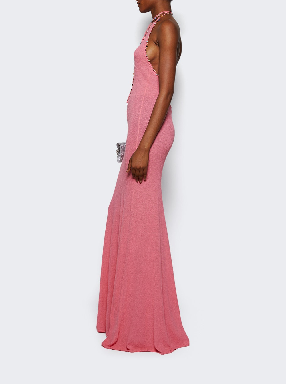 Beach Quartz Halter Dress Cerise Pink - 3