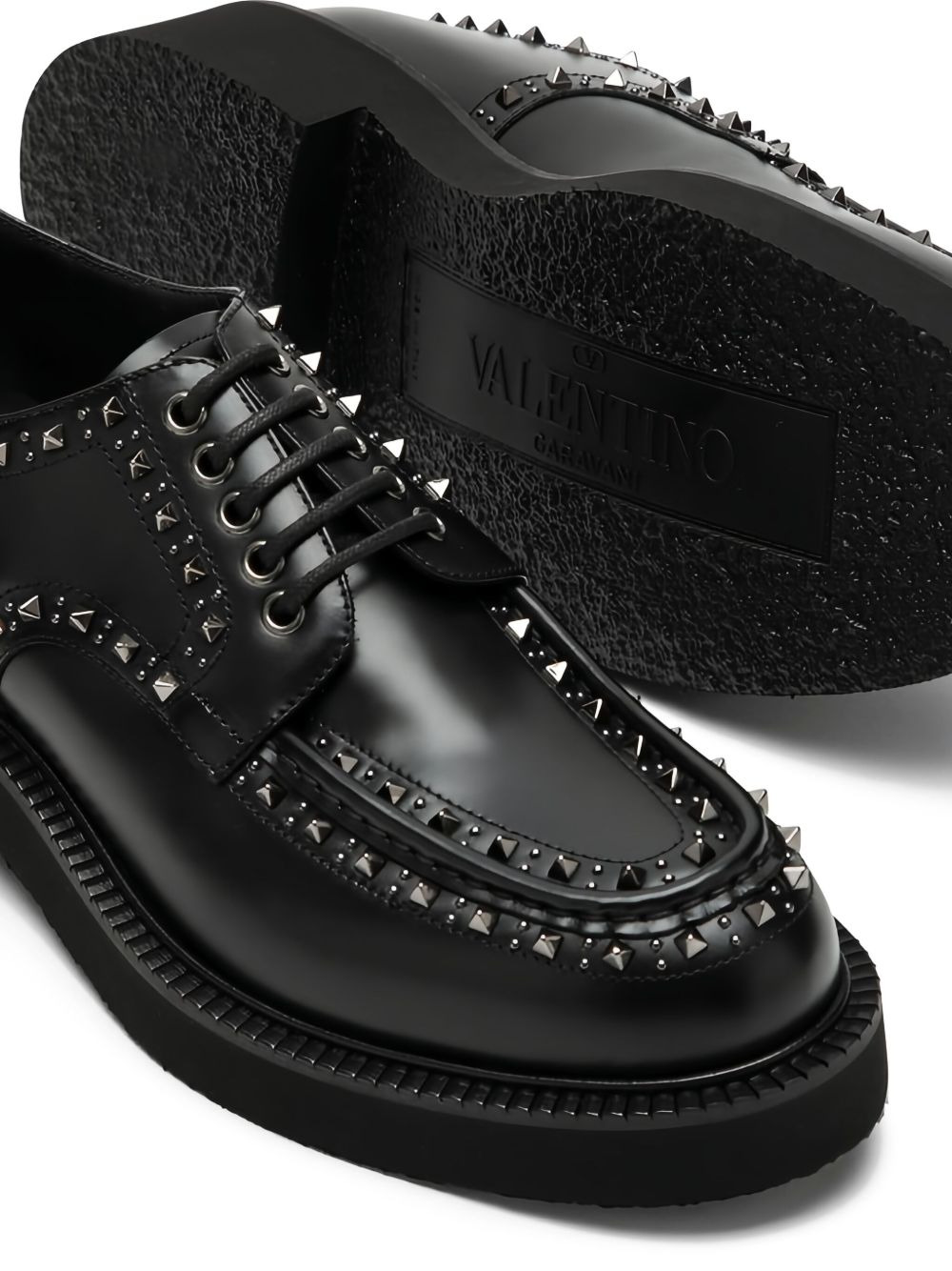 Rockstud derby shoes - 5