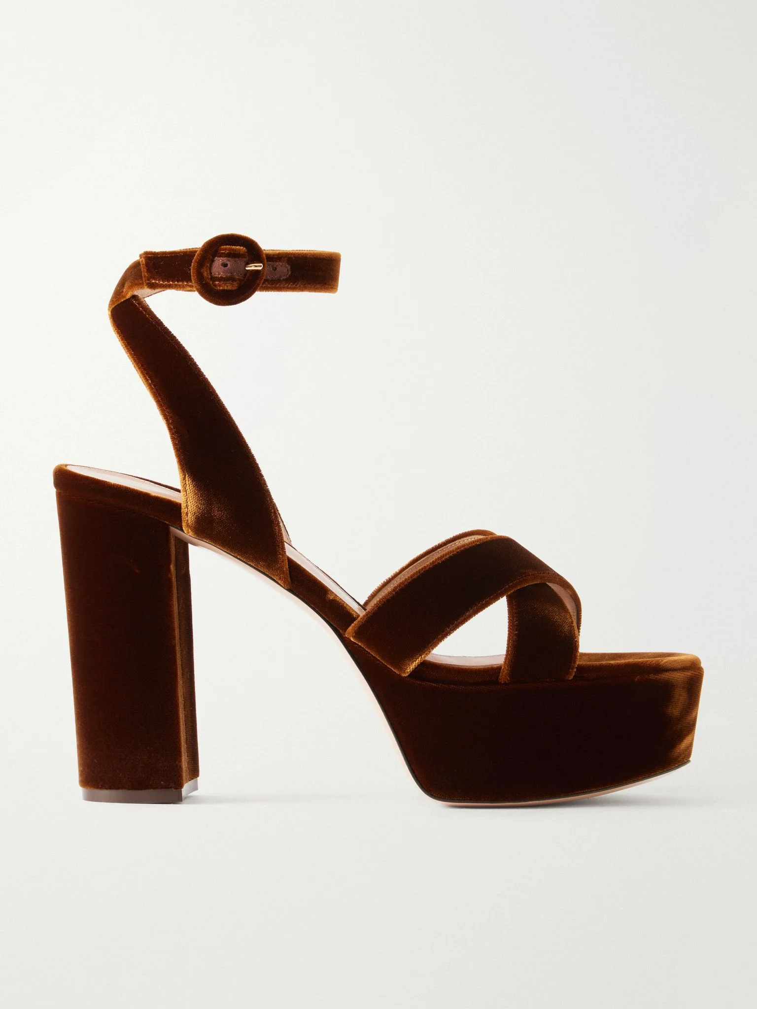 Sabrina 70 velvet sandals Mustard - 1