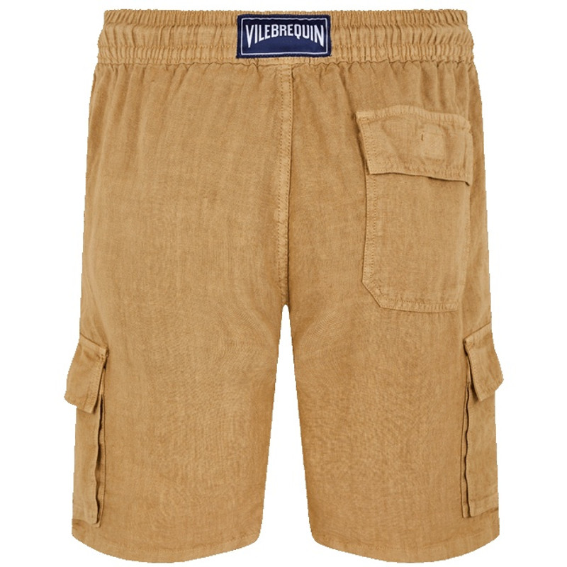 Vilebrequin Men Linen Bermuda Shorts Natural Dye outlook