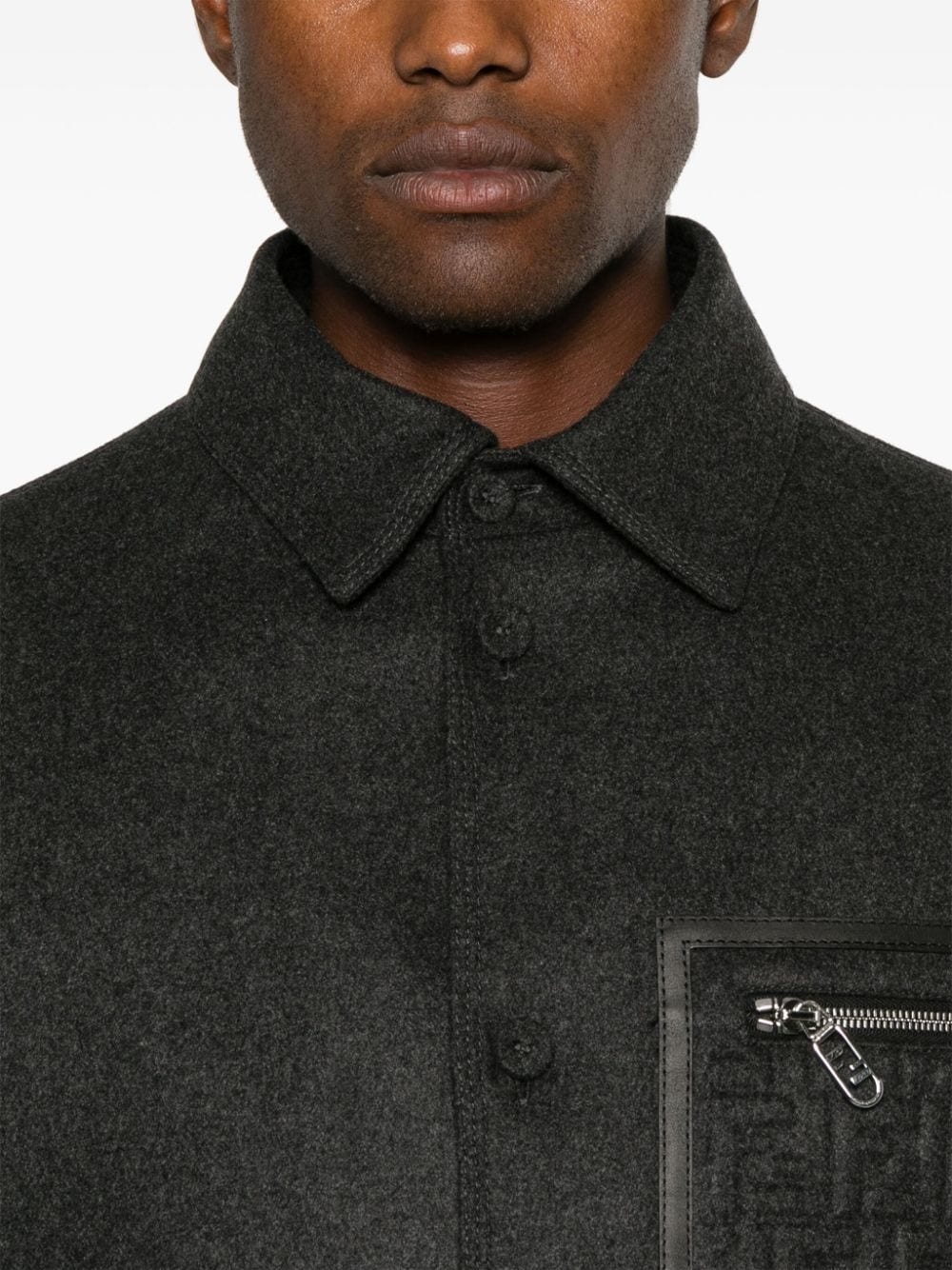 felted shirt jacket - 5