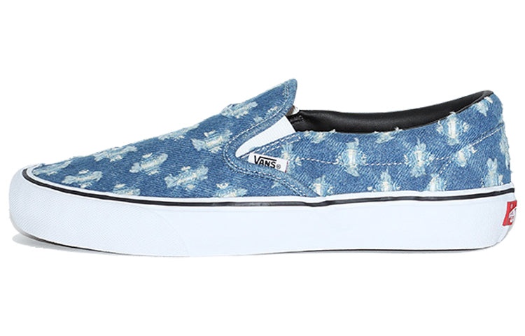 Vans Supreme x Slip-On 'Blue Hole Punch Denim' VN0A38DD2DD - 2