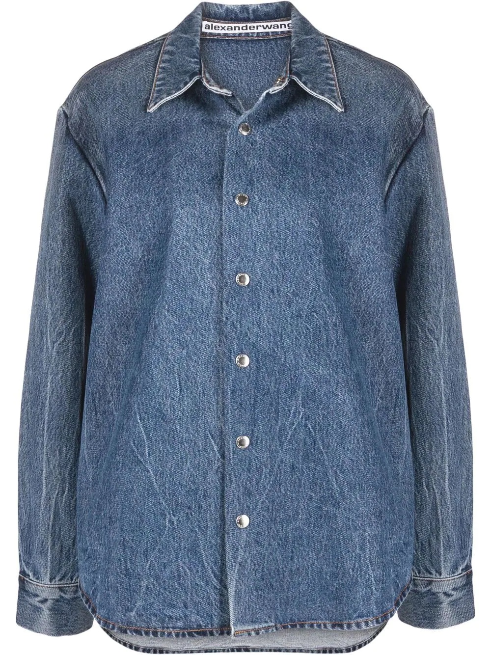 button-fastening denim jacket - 1