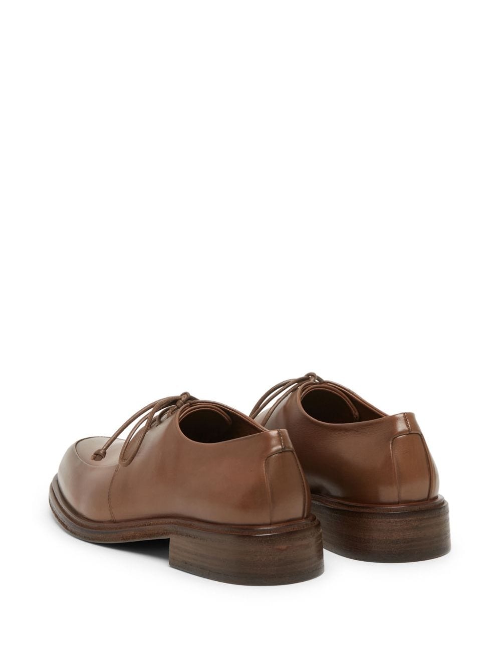 almond-toe leather oxford shoes - 3