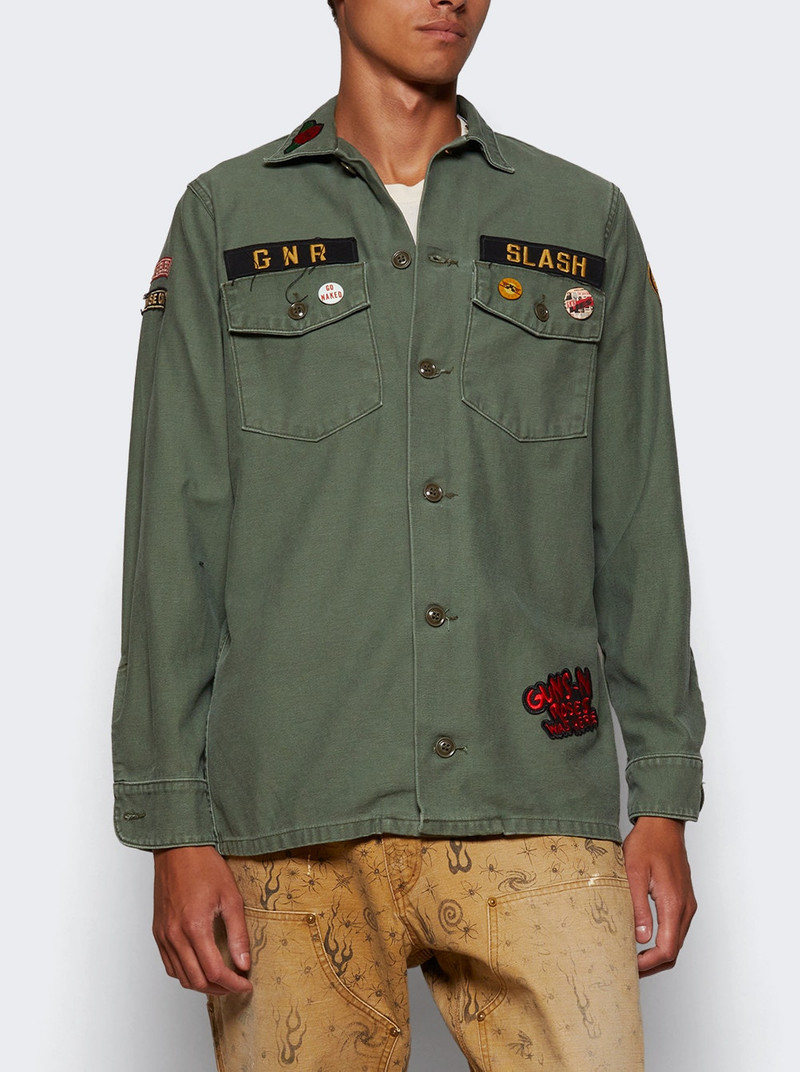 MadeWorn Guns N Roses Shirt Faded Army outlook