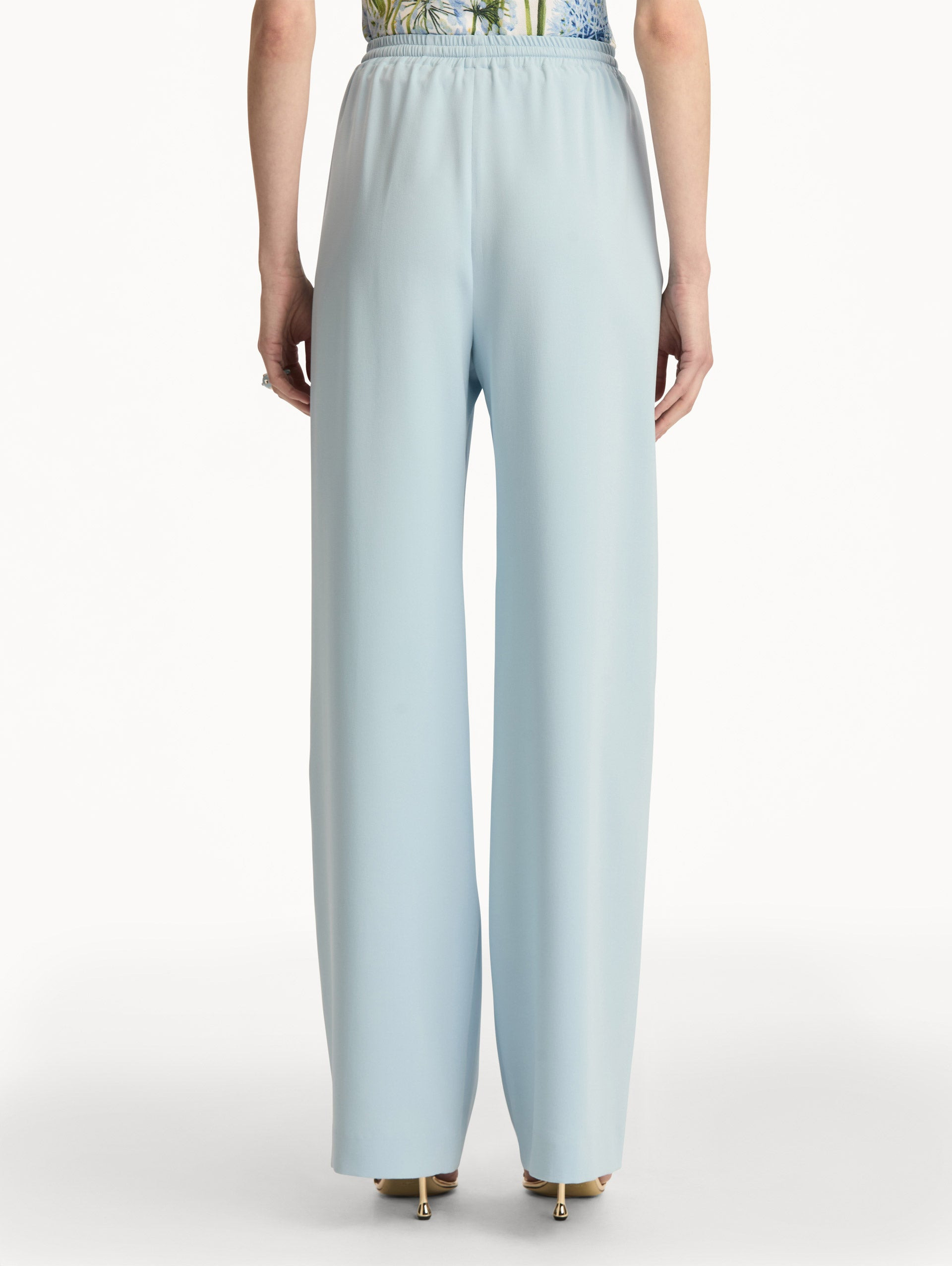 SILK GEORGETTE DRAWSTRING PANT - 3