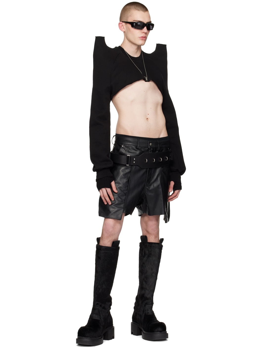 Rick Owens Black Tecsweat Sweatshirt Rick Owens