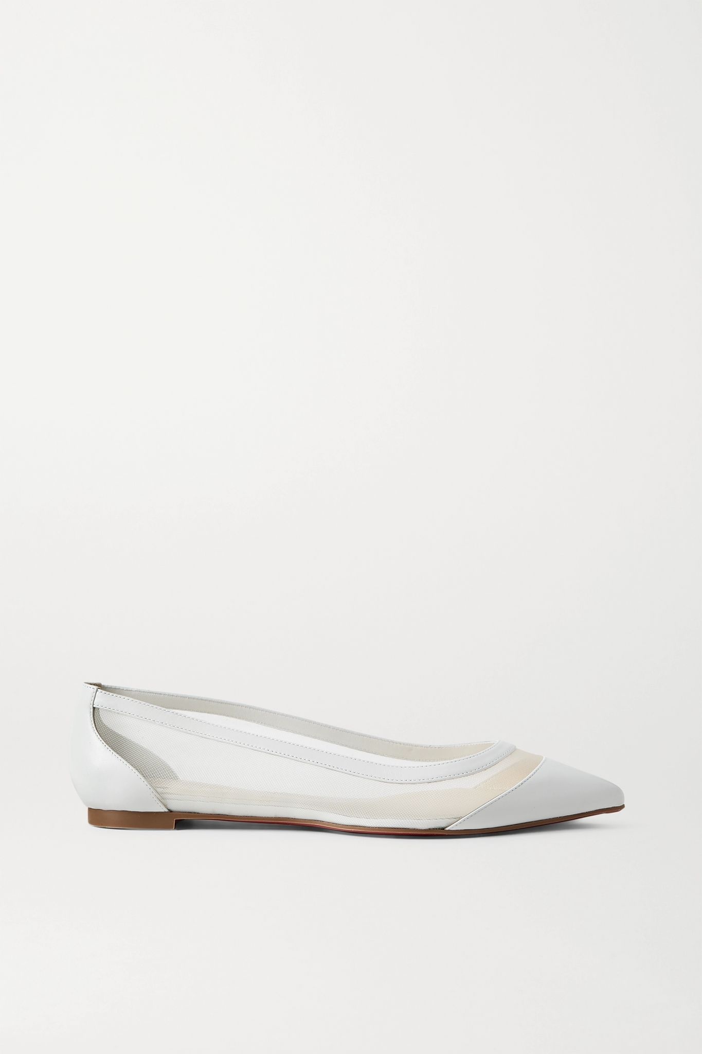 Galativi leather and mesh point-toe flats - 1