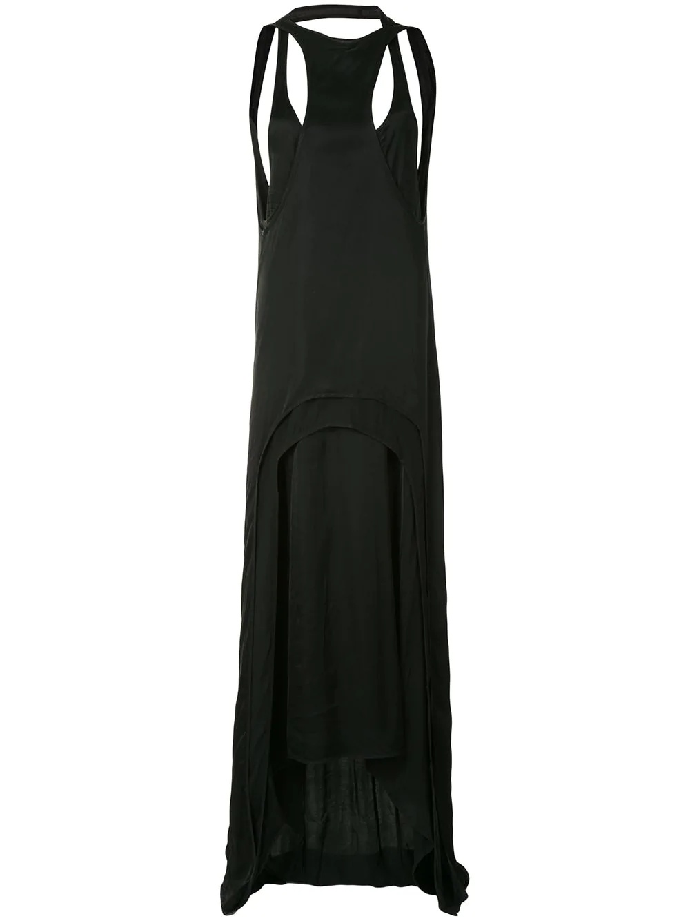 draped layered dress - 1