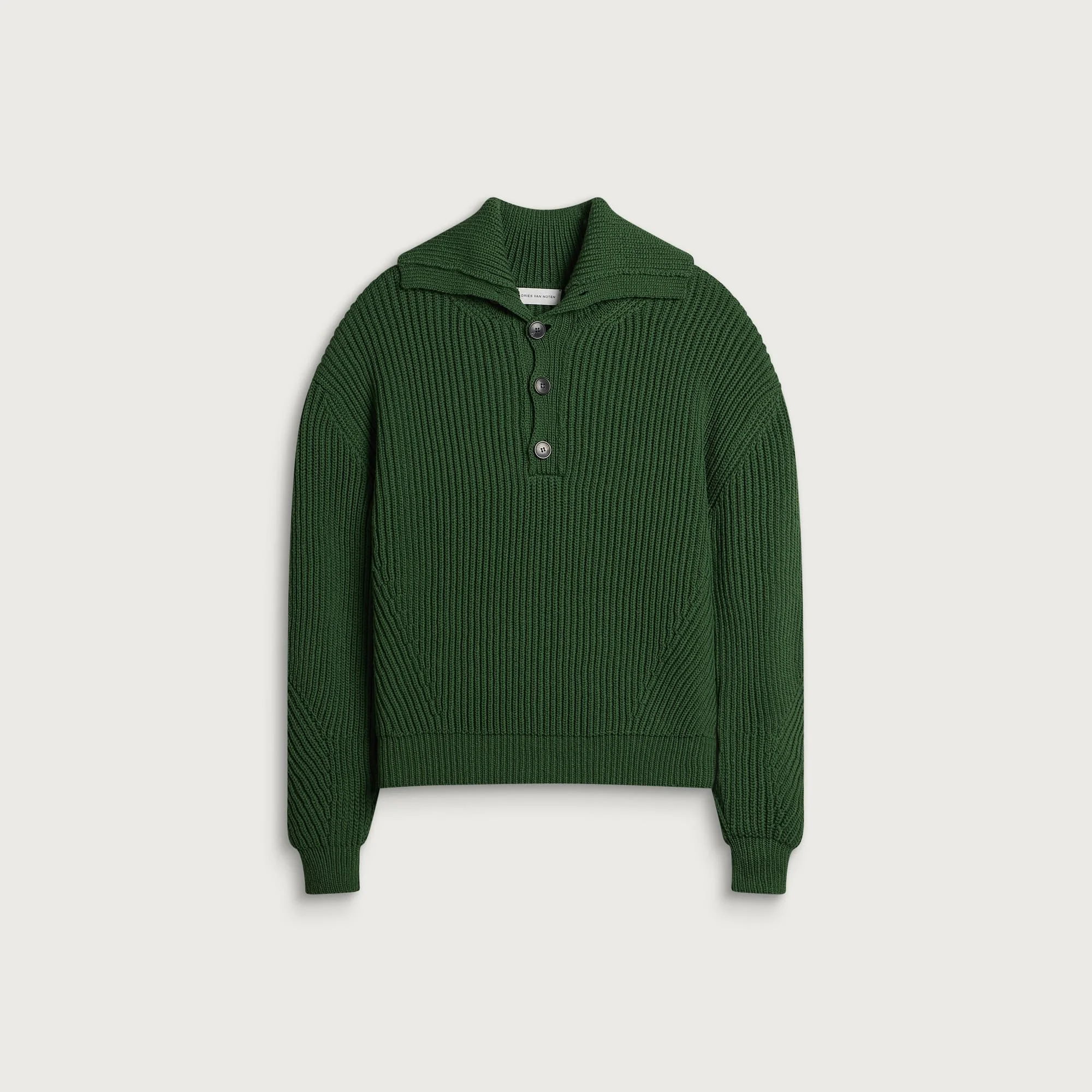 Dries Van Noten Mallawi Ribbed Polo Jumper - 1