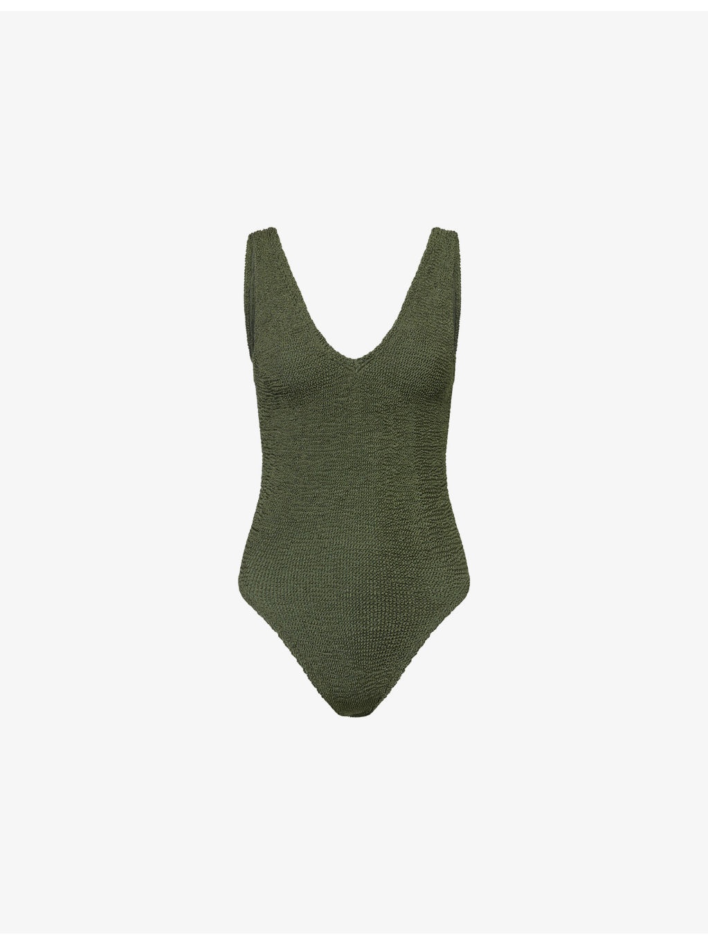 Sadie scoop-neck crinkle-textured swimsuit - 1