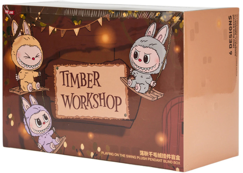 POP MART Pop Mart Labubu The Monsters Timber Workshop Playing on the Swing Plush Pendant (Pop Land Exclusive) outlook