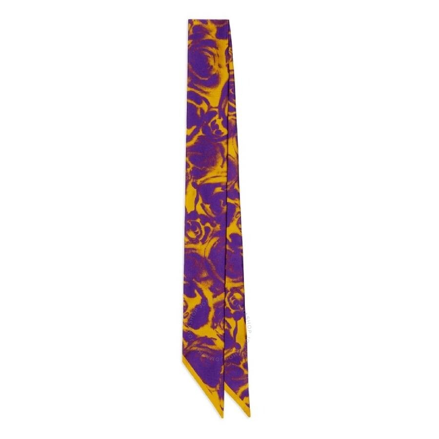 Burberry Rose-Print Silk Scarf - 1