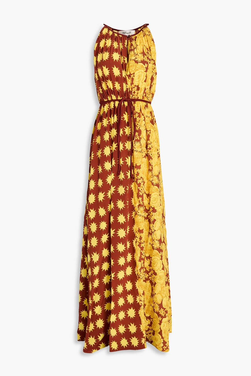 Darla printed crepe de chine maxi dress - 1