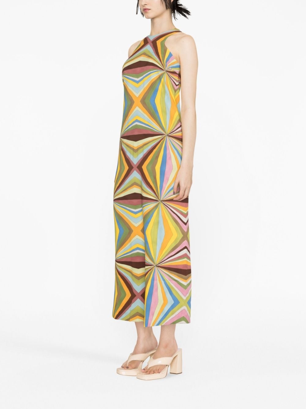 Racer geometric-print maxi dress - 3