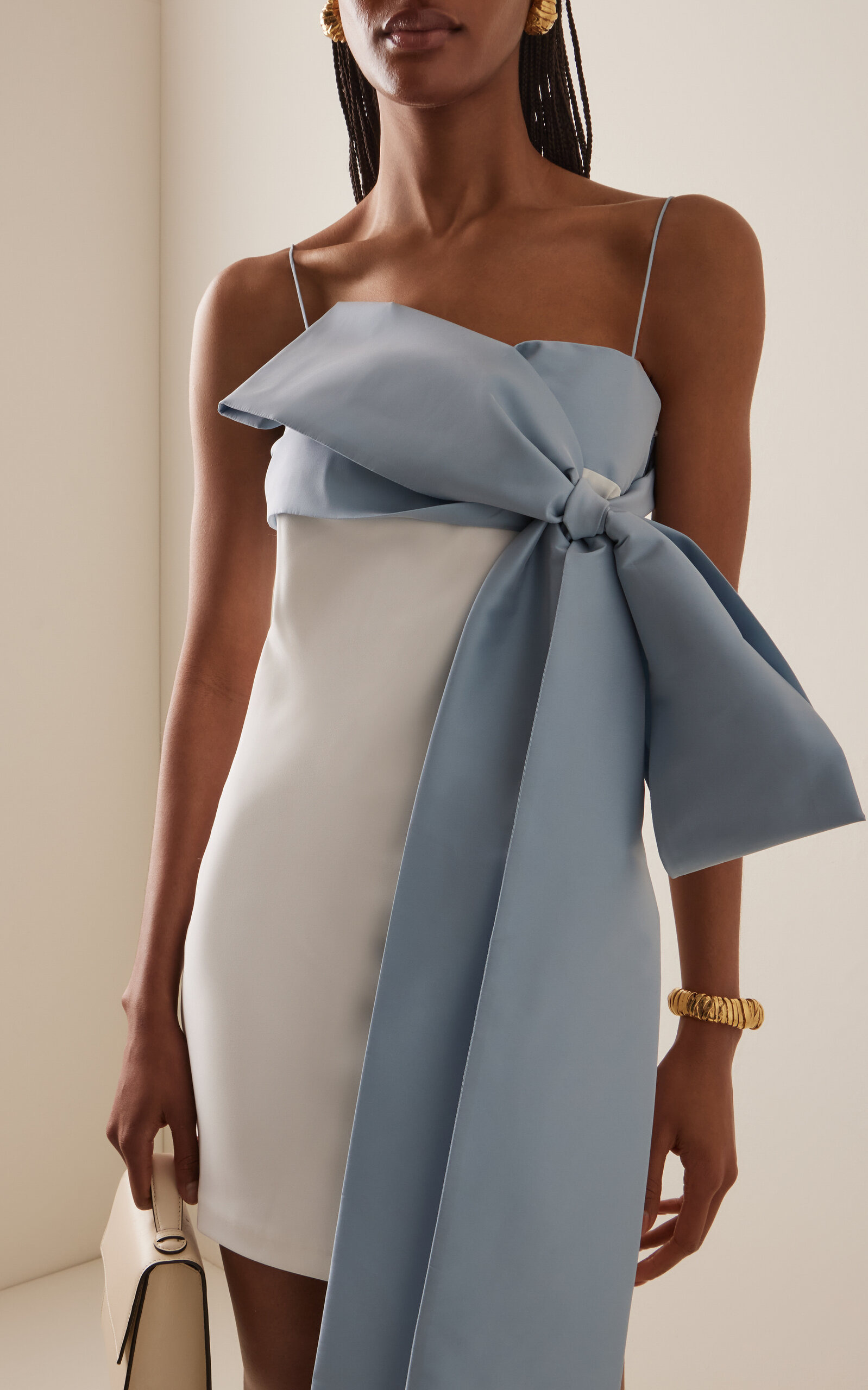 Exclusive Riviera Bart Crepe Mini Dress white - 3