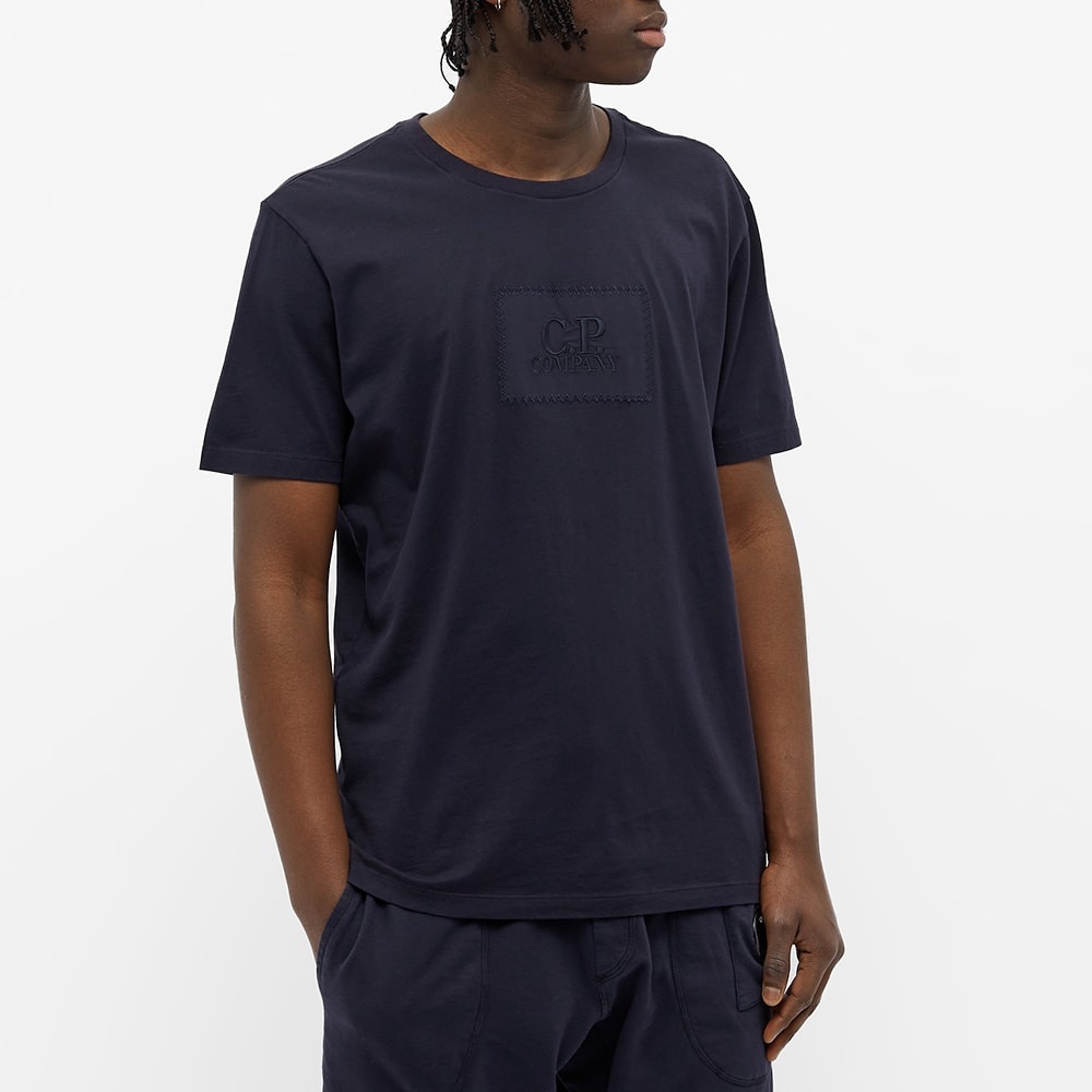 C.P. Company Embroidered Stitch Block Logo Tee - 3