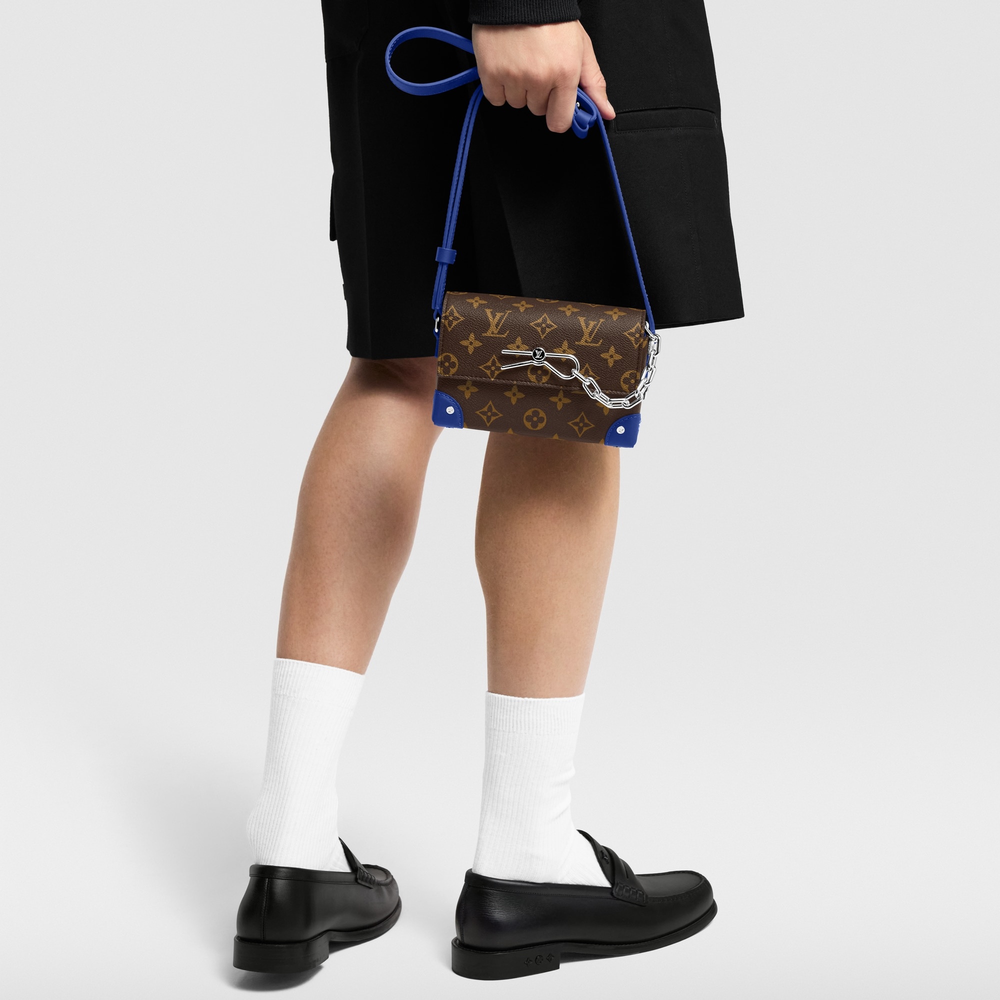 お出かけに【Loius Vuitton】Steamer ウェアラブル ウォレット Steamer Wearable Wallet Monogram Macassar Canvas - Men