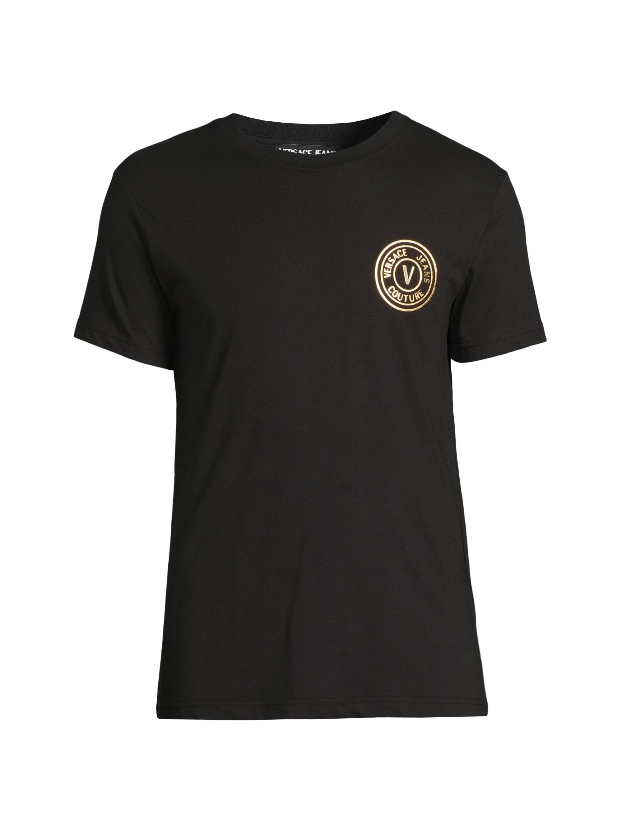 Men's Logo Cotton T-Shirt - Black Gold - 1