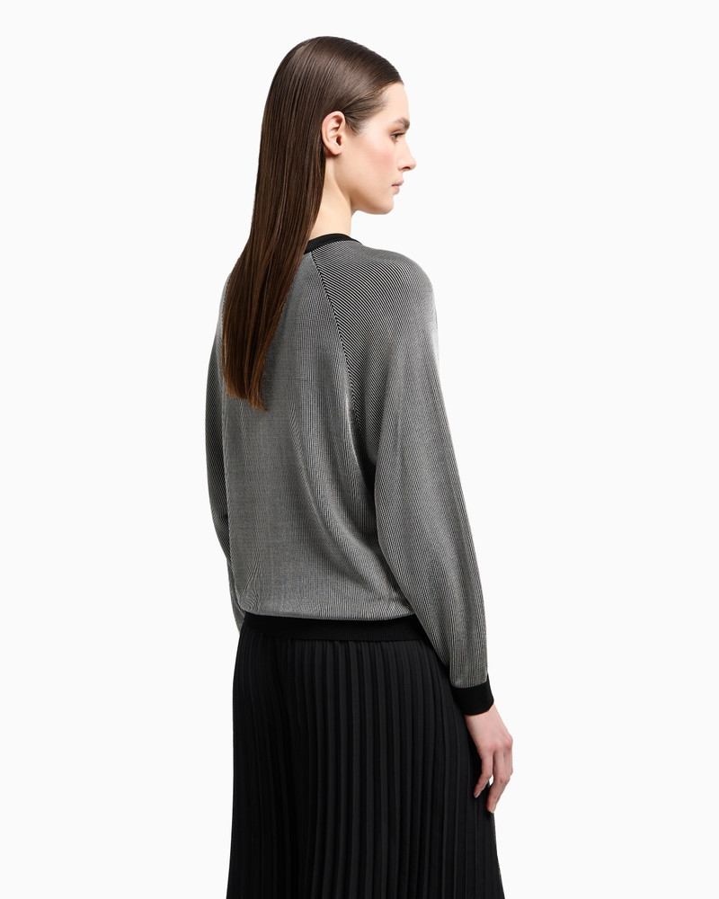 TWO-TONE FISHERMAN’S RIB JUMPER WITH EA LOGO 3