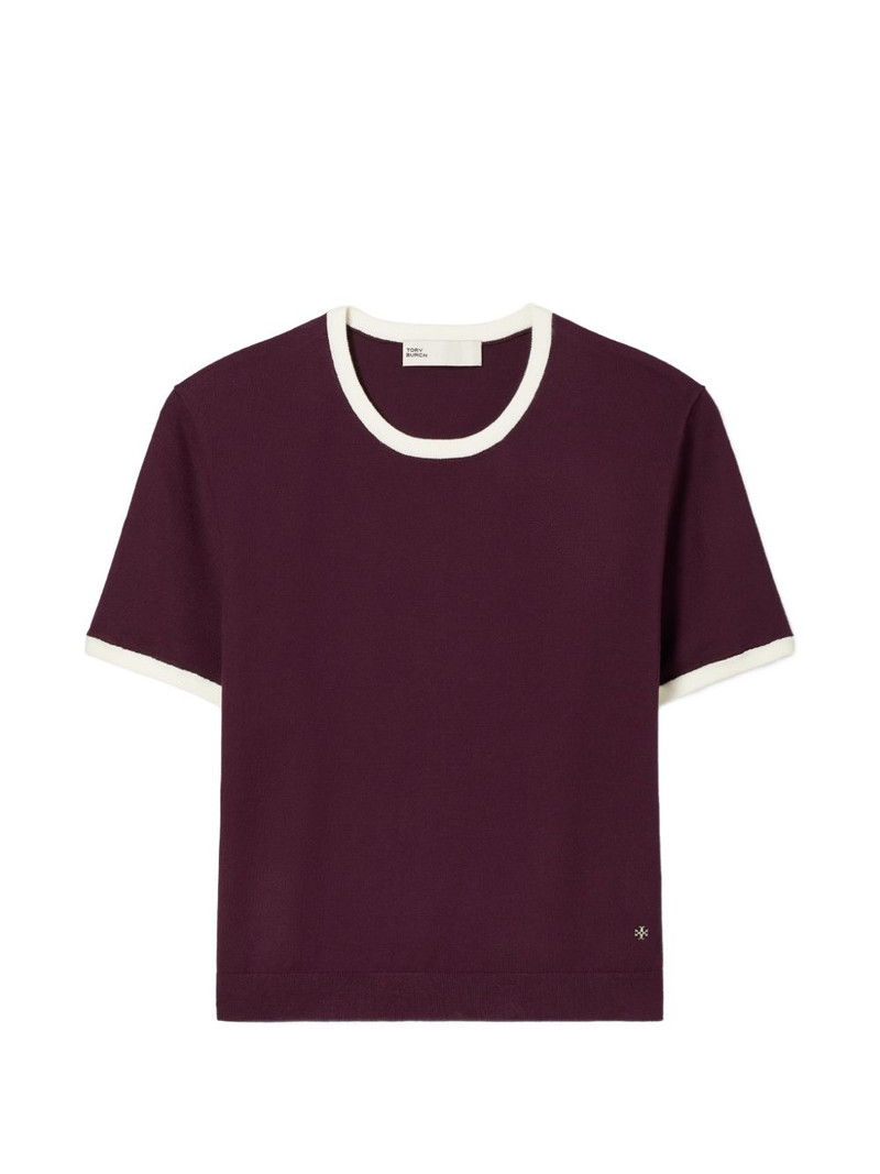contrast-trim T-shirt 1