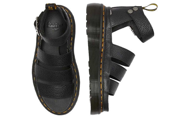(WMNS) Dr.Martens Clarissa II Leather Platform Sandals 'Black' 24476001 - 3