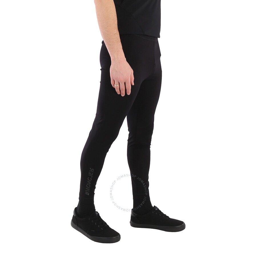 Moncler Men's Black Day-Namic Logo-Print Leggings - 4