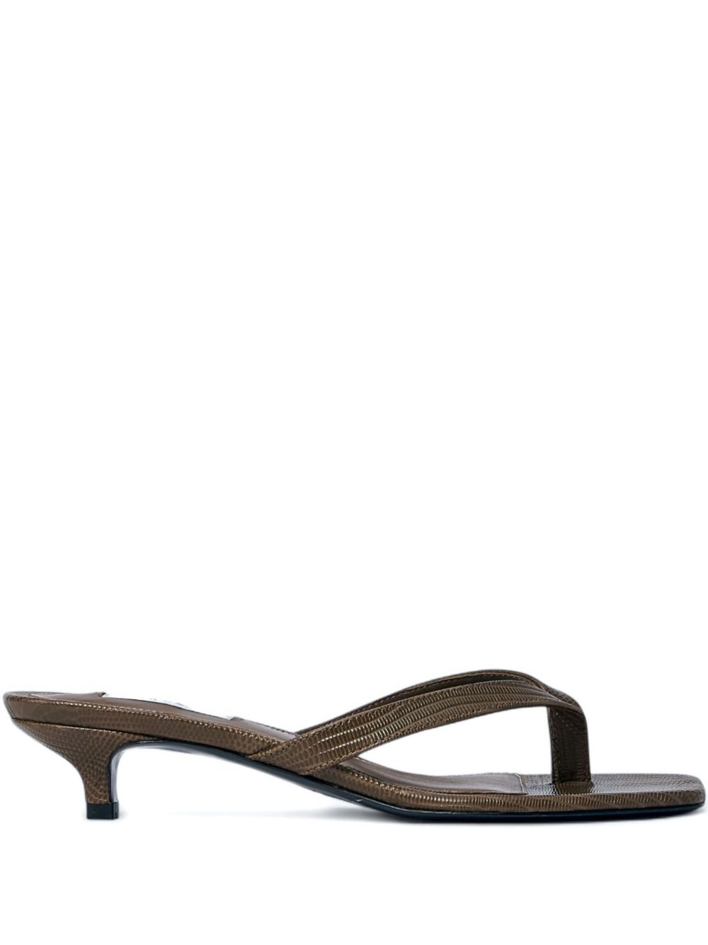 embossed leather sandals - 1