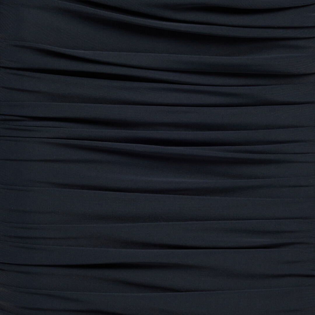 Black Midi Dress With Ruffles - 5