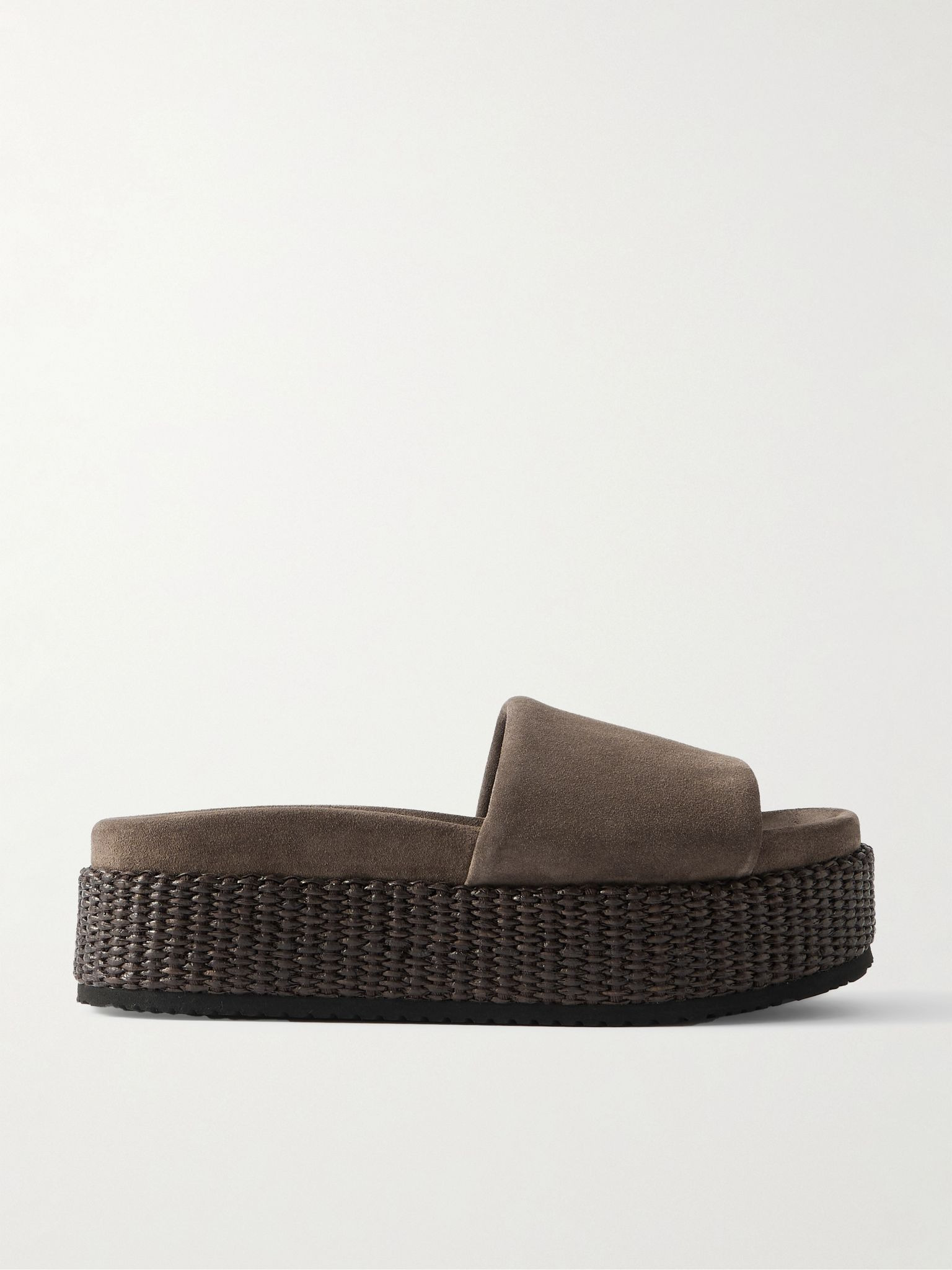 Suede platform espadrilles Dark brown - 1