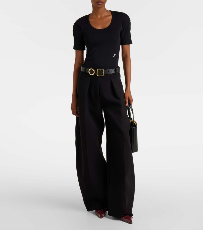 JACQUEMUS Embroidered cotton bodysuit outlook