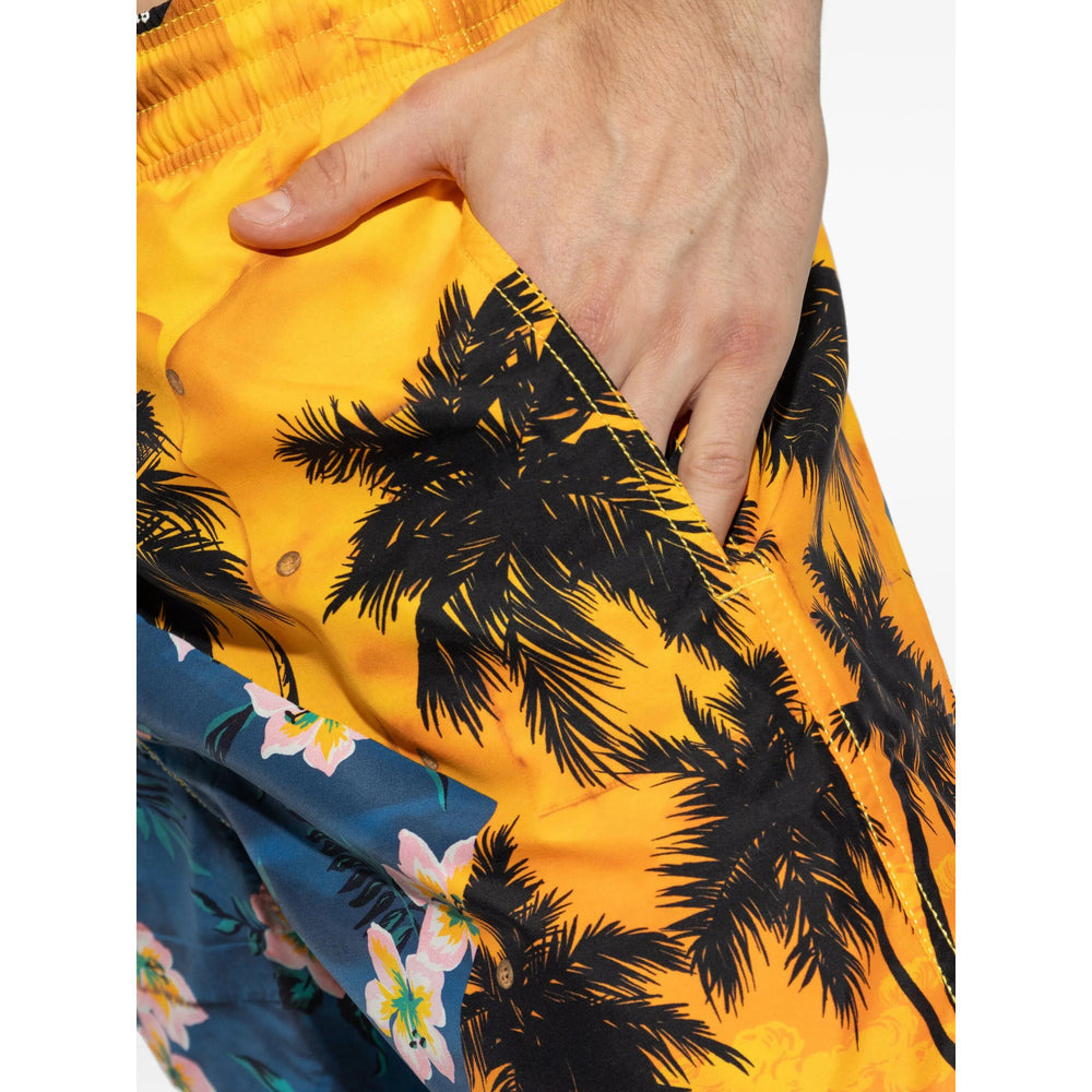 Palm Angels Blue Beachwear - Swim Shorts Men - 2