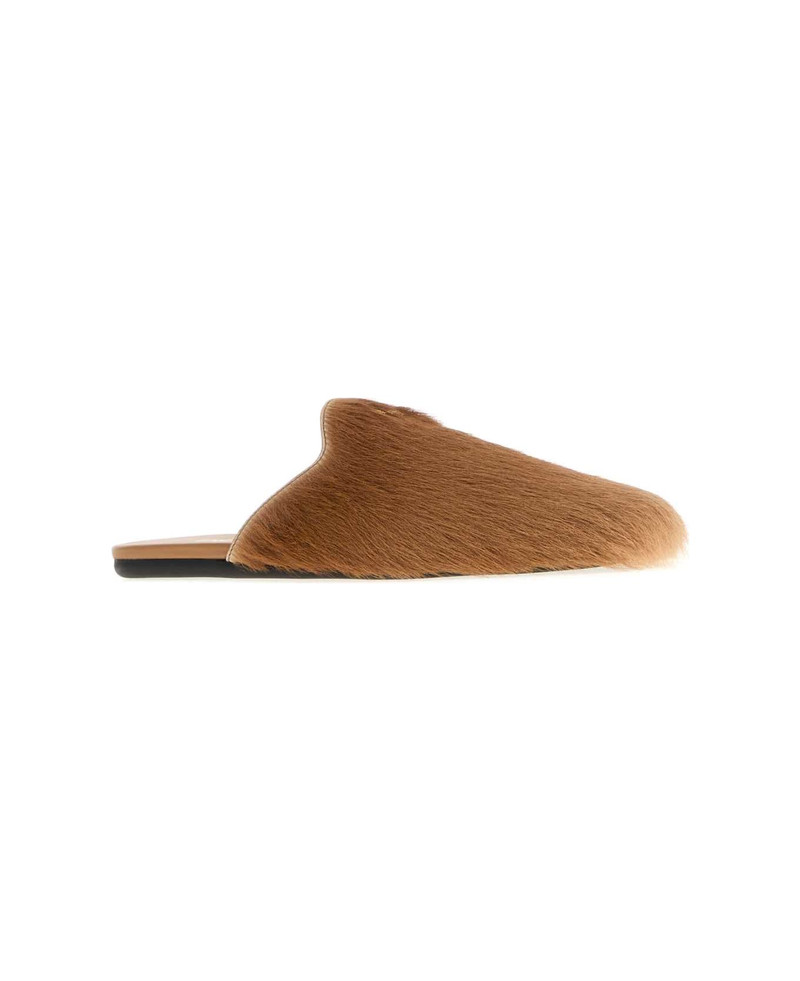 Prada Camel Calf Hair Slippers outlook