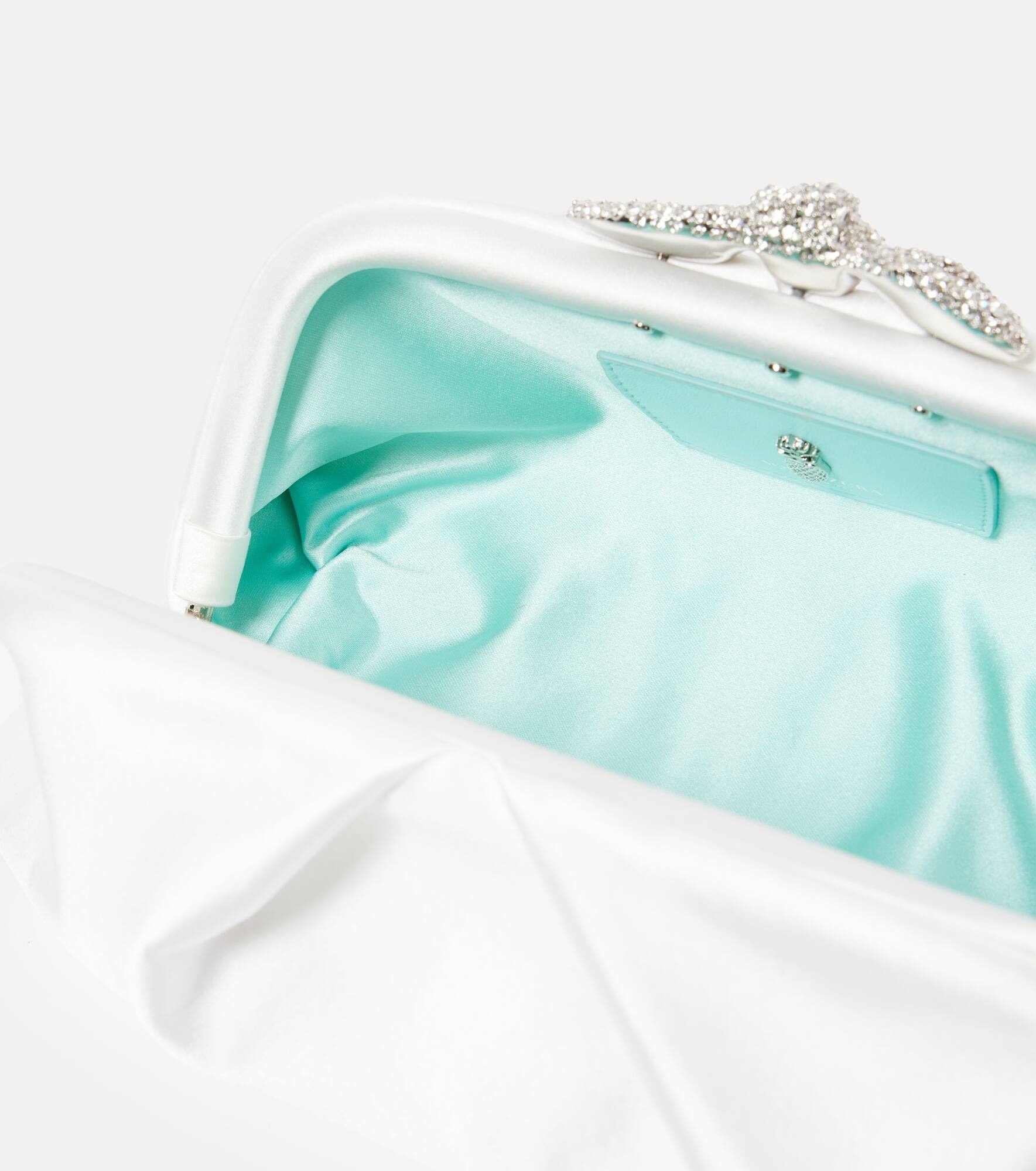 Bow Tie Small embellished satin clutch - 3