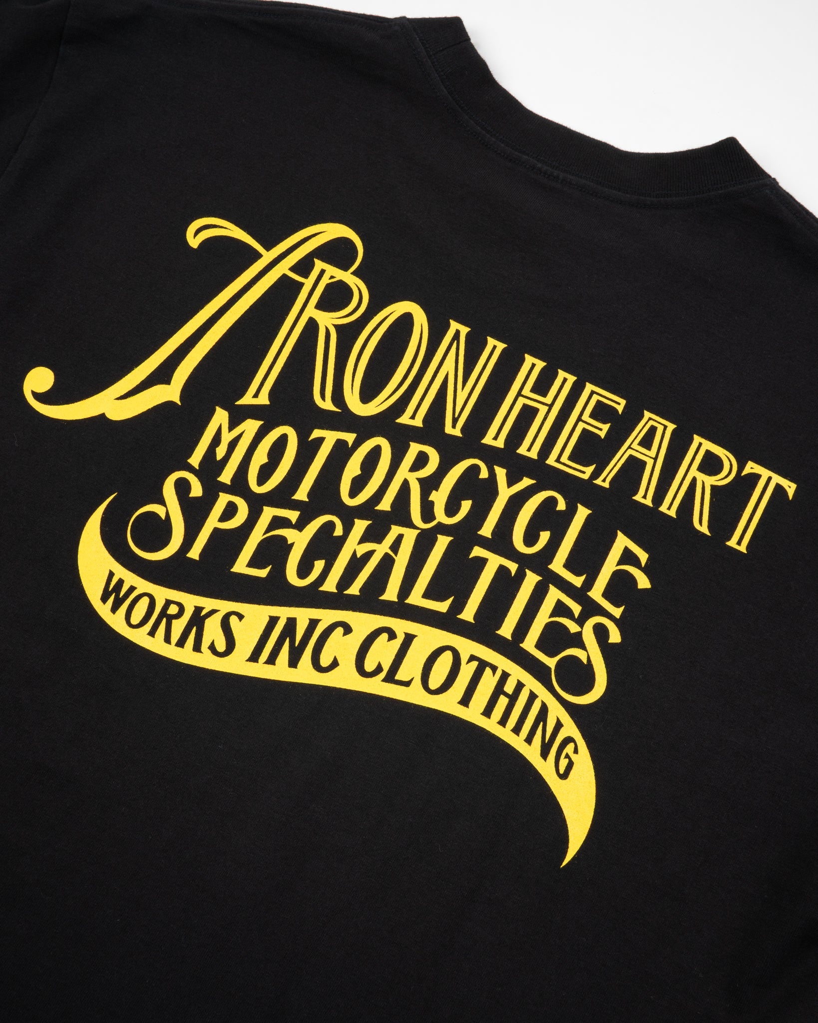 7.5OZ PRINTED LOOPWHEEL CREW NECK T-SHIRT - BLACK - 7