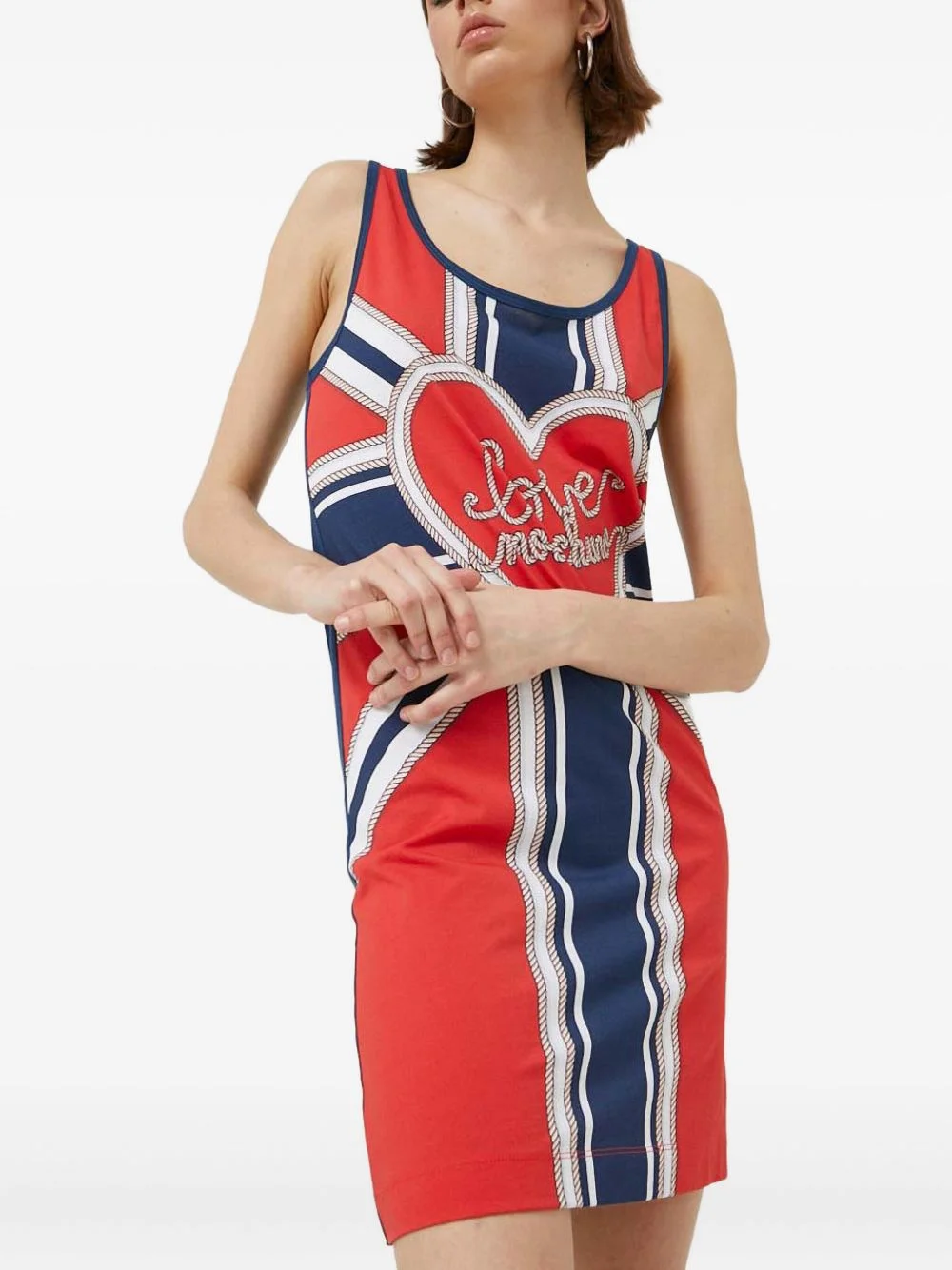 heart-print mini dress - 1