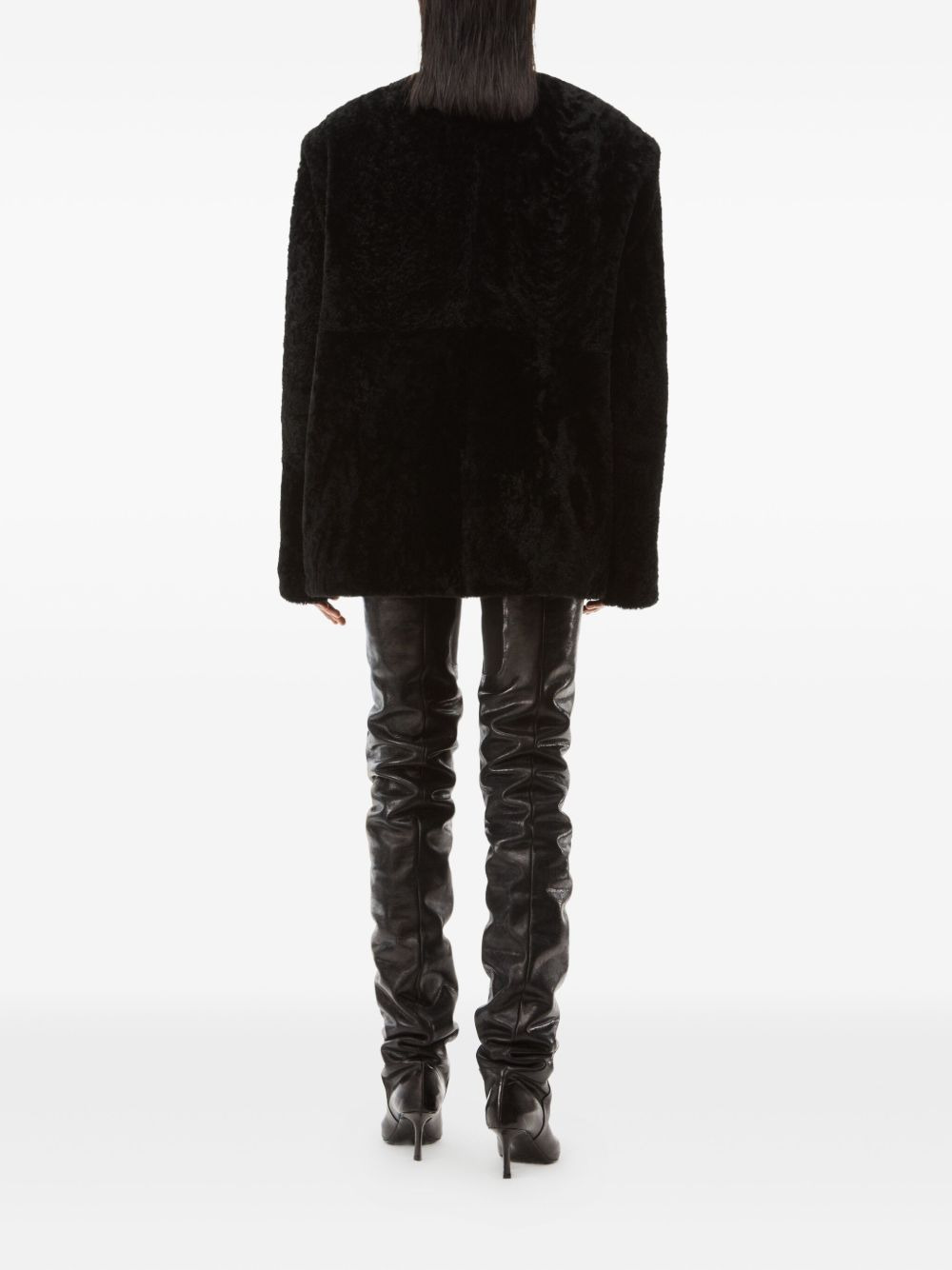 Shearling tuxedo coat - 3