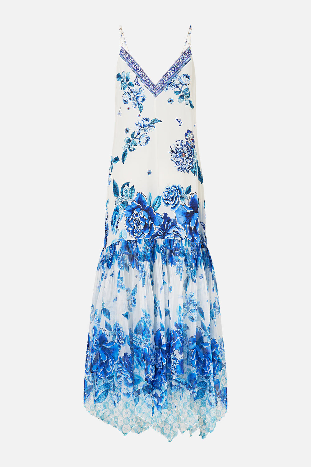 MINIMAL SLIP WITH PLEATED CHIFFON SKIRT - 7