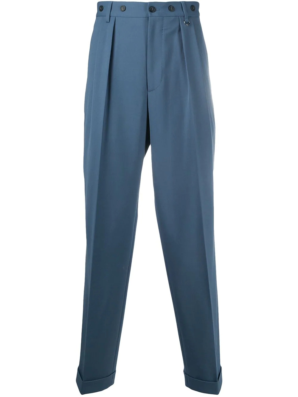 relaxed straight-leg trousers - 1