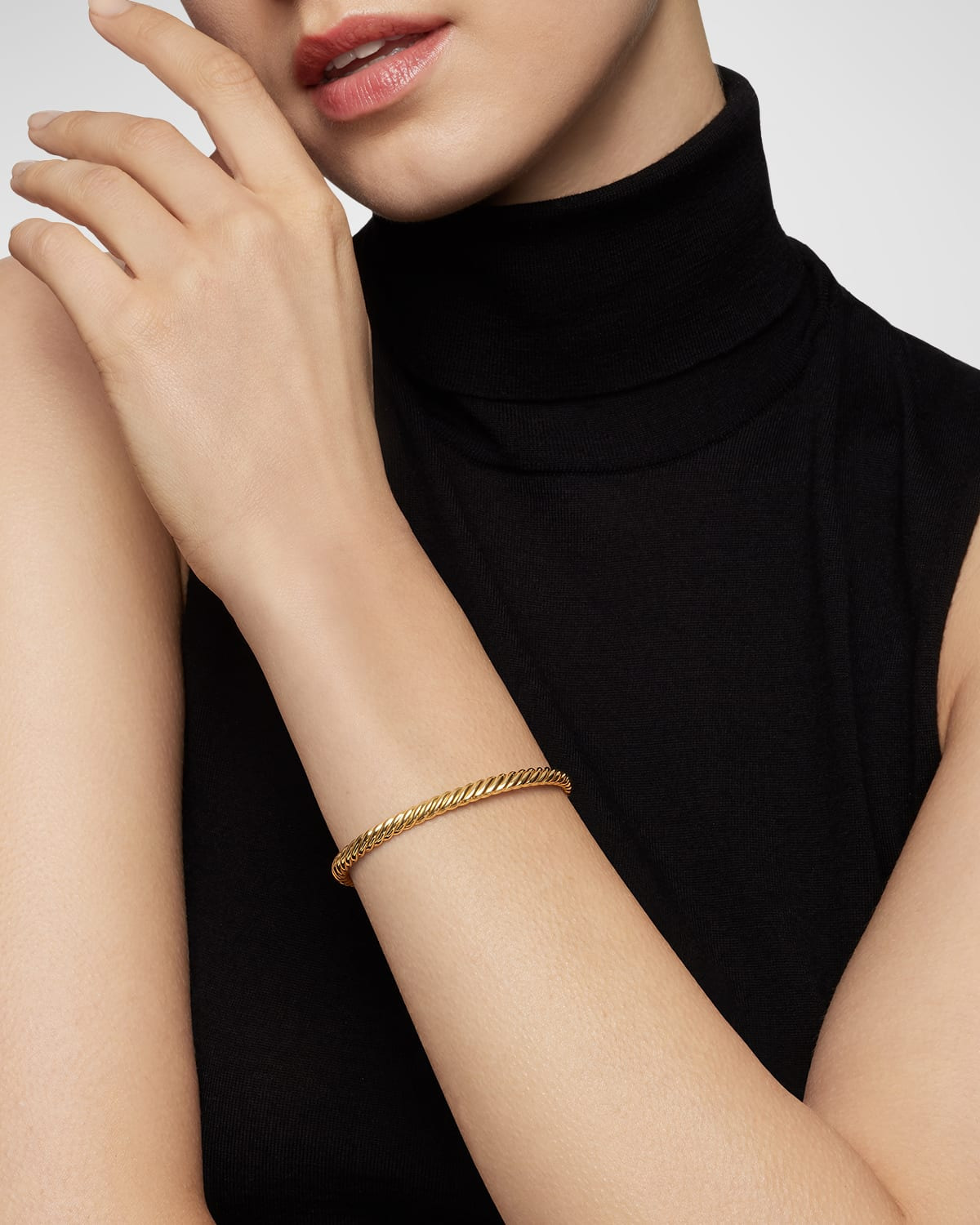 4.5mm Cablespira Oval Bracelet in 18k Gold - 2