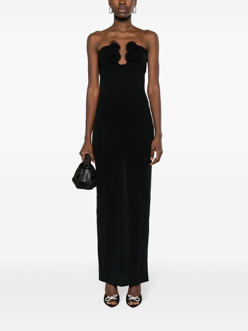 MAGDA BUTRYM floral-appliquÃ© strapless maxi dress outlook