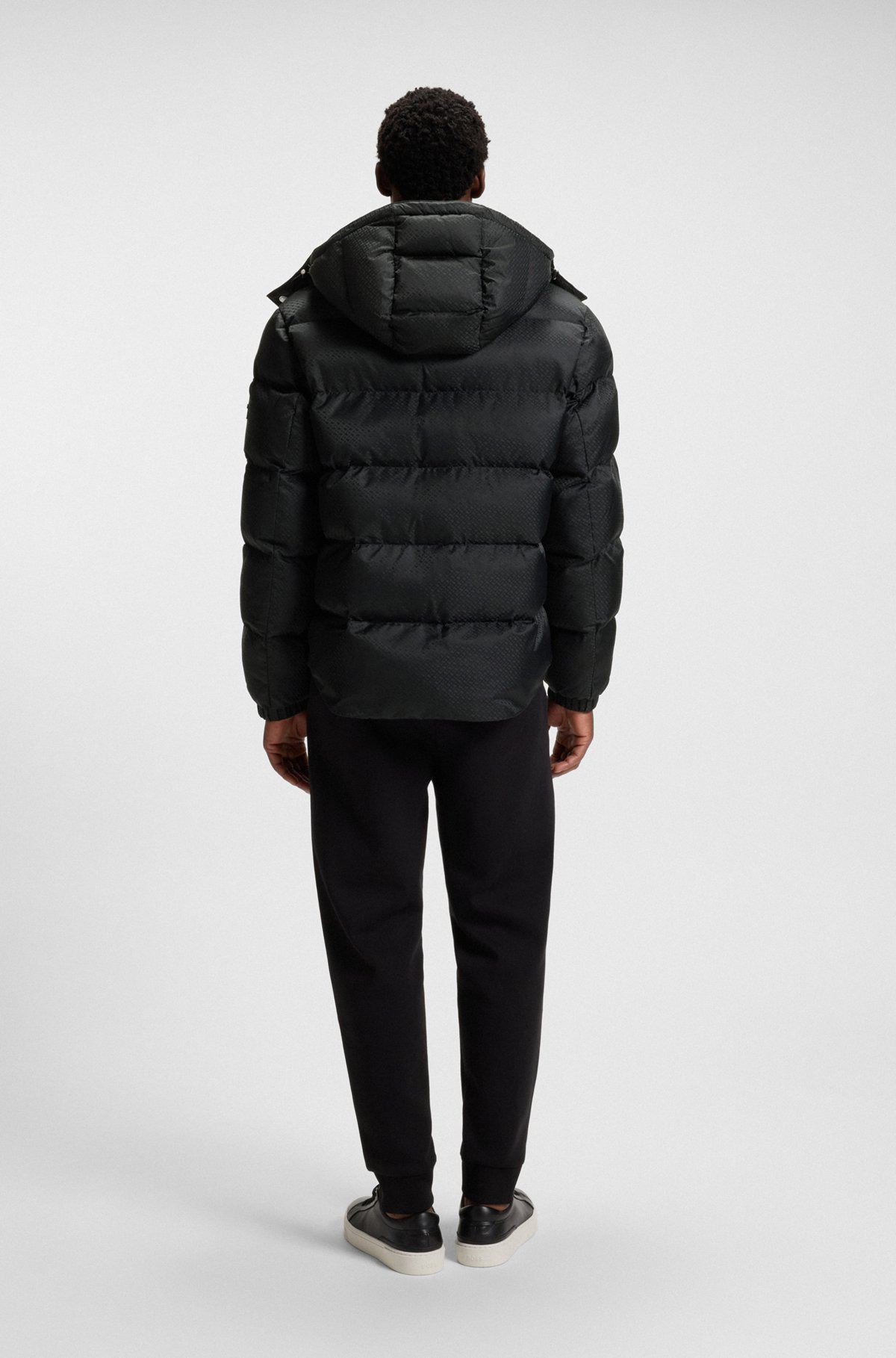 WATER-REPELLENT JACKET WITH MONOGRAM JACQUARD - 4