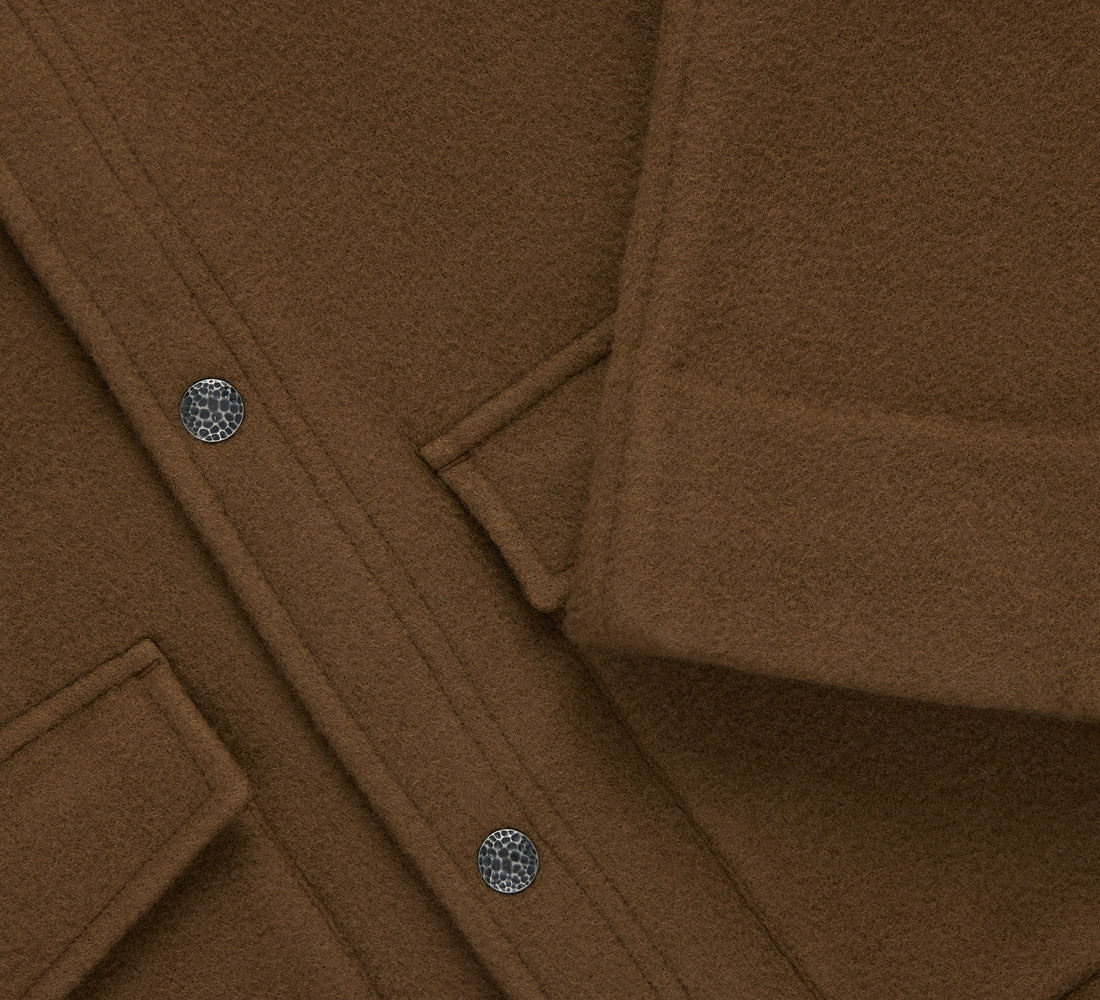Welding Jacket - Tobacco Melton Wool - 4