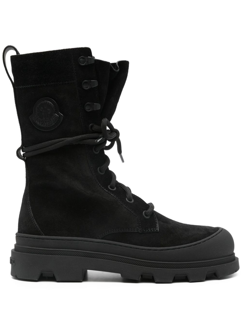 Vera lace-up logo-patch boots - 1