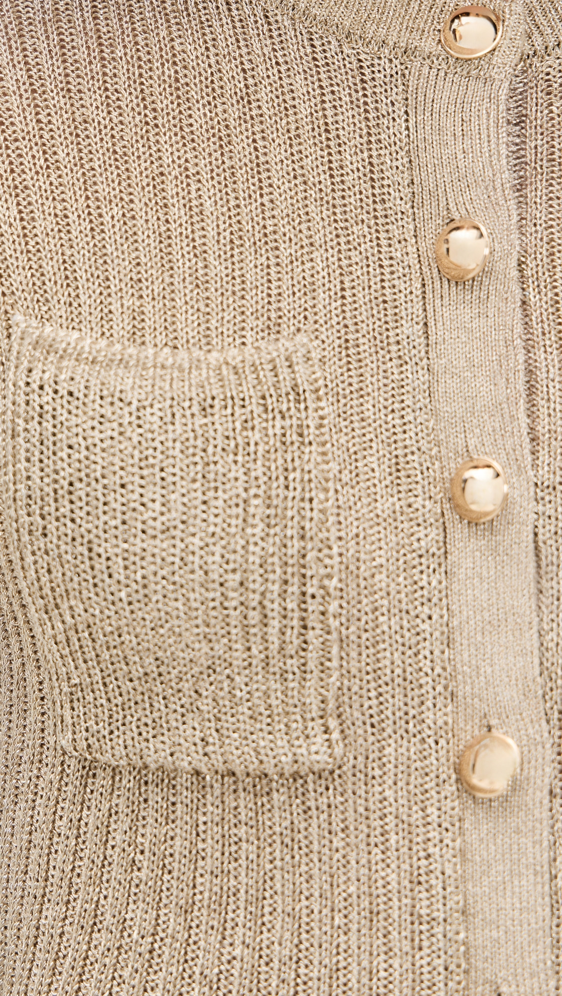 Gold Metallic Knit Mini Dress - 5