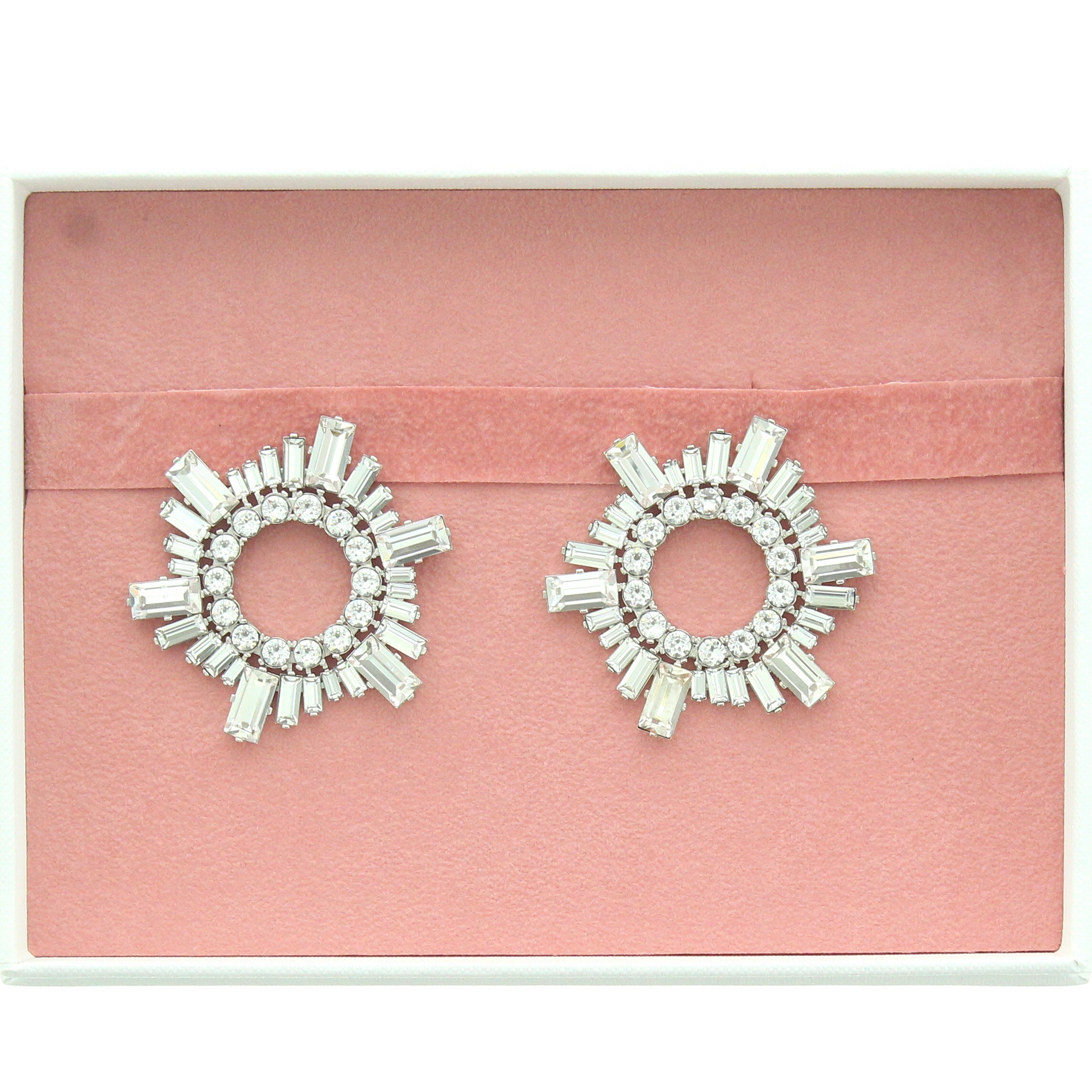 Amina Muaddi – Mini Begum Earrings White - 2
