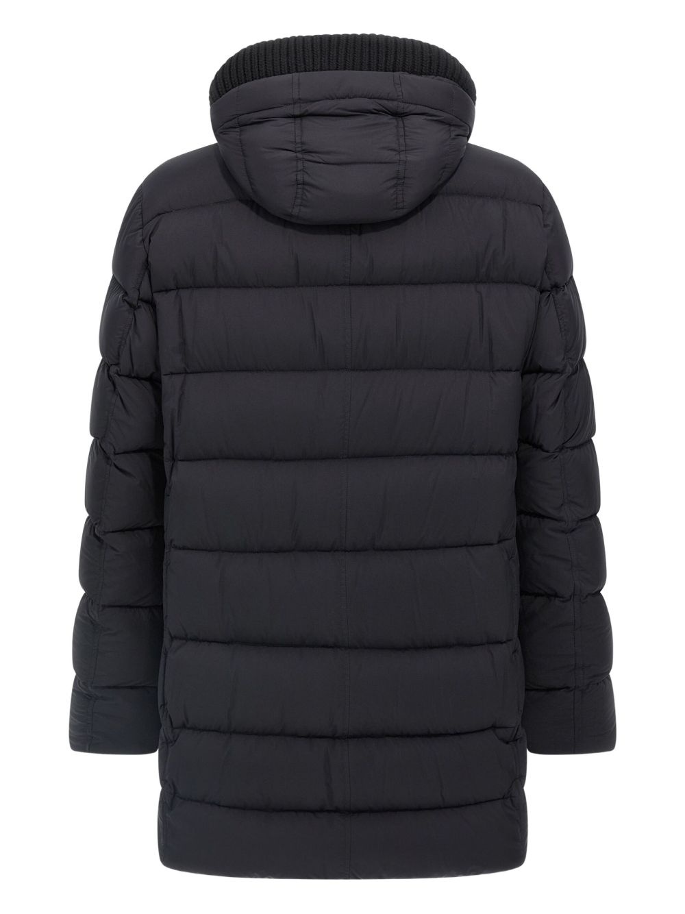 quilted hooded parka coat - 2